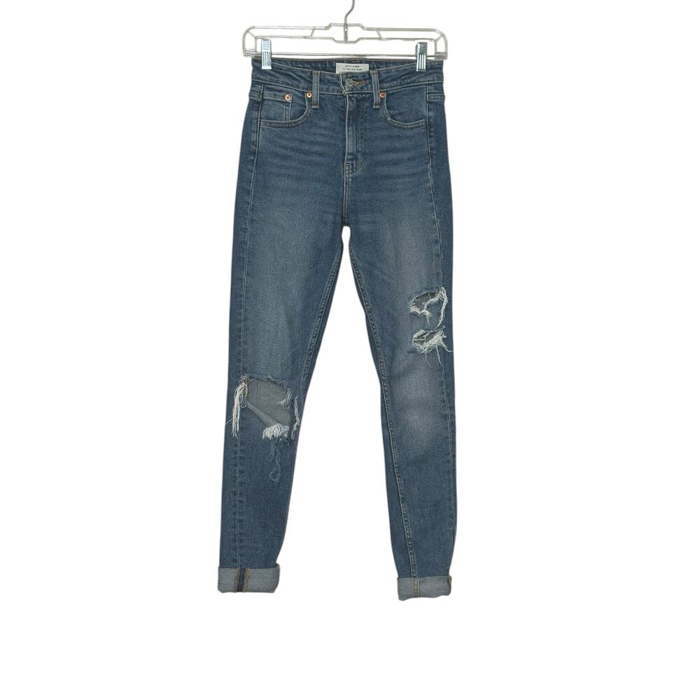 Levi's Altered 721 high rise skinny ripped jeans size 25